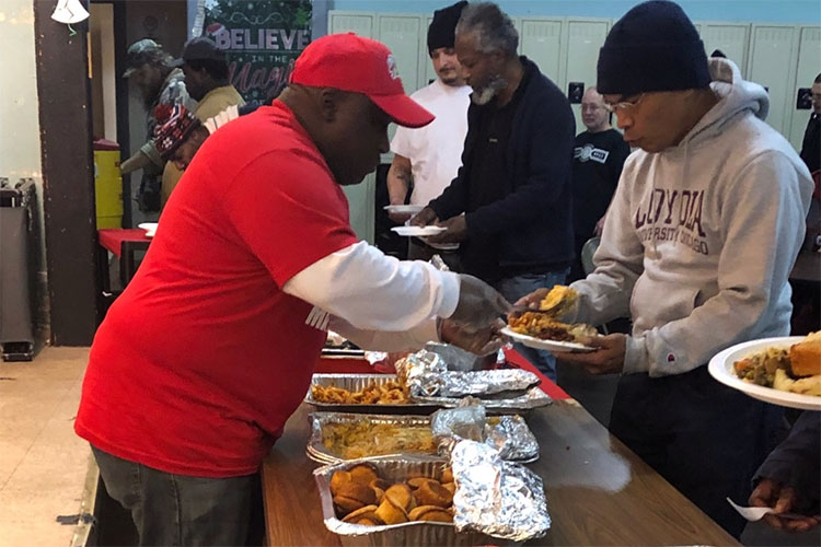 Chef Michael Airhard feeding the homeless